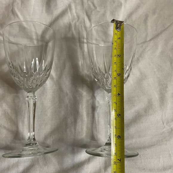 Cristal d'Arques Durand Diamant Water Wine Goblets Glasses (Set Of 2) - Picture 4 of 7